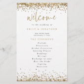 Budget Gold Glitter Confetti Wedding Program (Vorderseite)