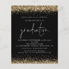 Budget Gold Glitzer 2024 Abschluss Black Invite