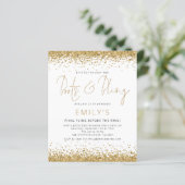 BUDGET Gold Glitzer Bachelorette (Stehend Vorderseite)