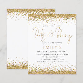 BUDGET Gold Glitzer Bachelorette