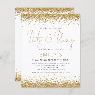 BUDGET Gold Glitzer Bachelorette