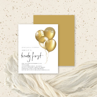 Budget Gold Glitzer Ballons 21. Party Einladung
