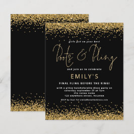 BUDGET Gold Glitzer Black Bacheloretto
