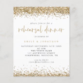 Budget Gold Glitzer Border Probe Dinner einladen (Vorderseite)