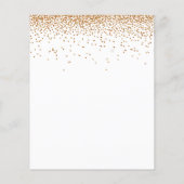 Budget Gold Glitzer Brautparty Luncheon Einladung (Rückseite)