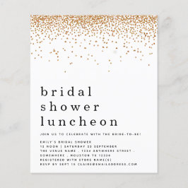Budget Gold Glitzer Brautparty Luncheon Einladung