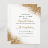 Budget Gold Glitzer Bridal Dusche Einladung (Vorne/Hinten)