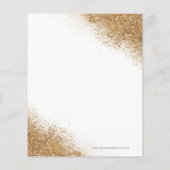 Budget Gold Glitzer Bridal Dusche Einladung (Rückseite)