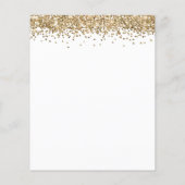 Budget Gold Glitzer Bridal Dusche Einladung (Rückseite)