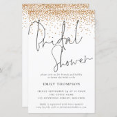 Budget Gold Glitzer Bridal Dusche Einladung (Vorne/Hinten)
