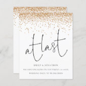 Budget Gold Glitzer Confetti letzte Verlobung (Vorne/Hinten)