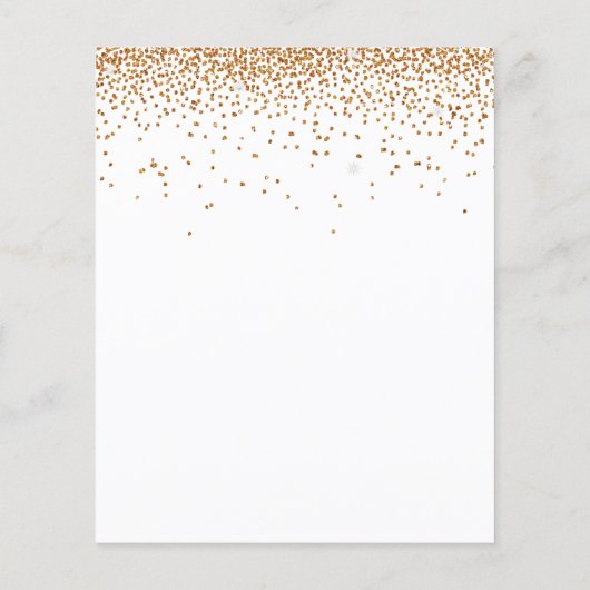 Budget Gold Glitzer Confetti letzte Verlobung (Rückseite)