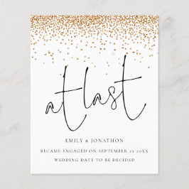 Budget Gold Glitzer Confetti letzte Verlobung