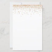 Budget Gold Glitzer Confetti Script Einladung (Rückseite)