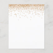 Budget Gold Glitzer Confetti Script Wedding RSVP (Rückseite)