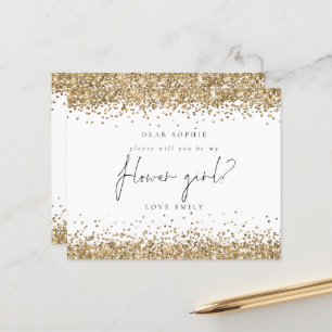 Budget Gold Glitzer Flower Girl Anfrage