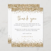 Budget Gold Glitzer Fortieth Birthday Vielen Dank (Vorne/Hinten)