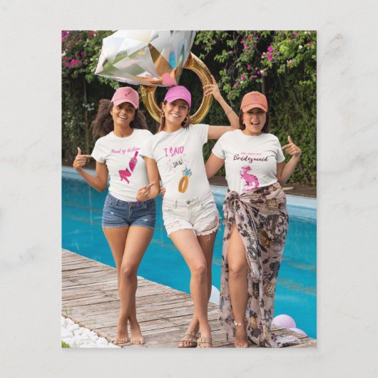 Budget Gold Glitzer Foto Brautparty Dank (Rückseite)