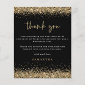 Budget Gold Glitzer Foto Dreißig Black Thankyou (Vorderseite)