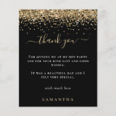 Budget Gold Glitzer Foto Hen Party Black Danke (Vorderseite)