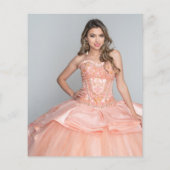 Budget Gold Glitzer Foto Quinceañera Dank Black (Rückseite)