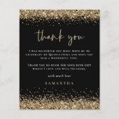 Budget Gold Glitzer Foto Quinceañera Dank Black (Vorderseite)