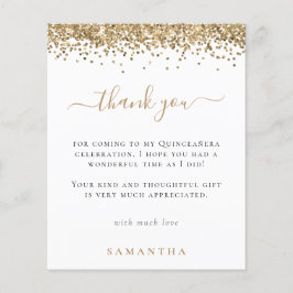 Budget Gold Glitzer Foto Quinceanera Vielen Dank