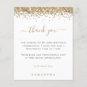 Budget Gold Glitzer Foto Sweet 16 Vielen Dank (Vorderseite)