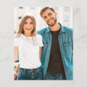 Budget Gold Glitzer Foto Verlobung Einladung (Rückseite)