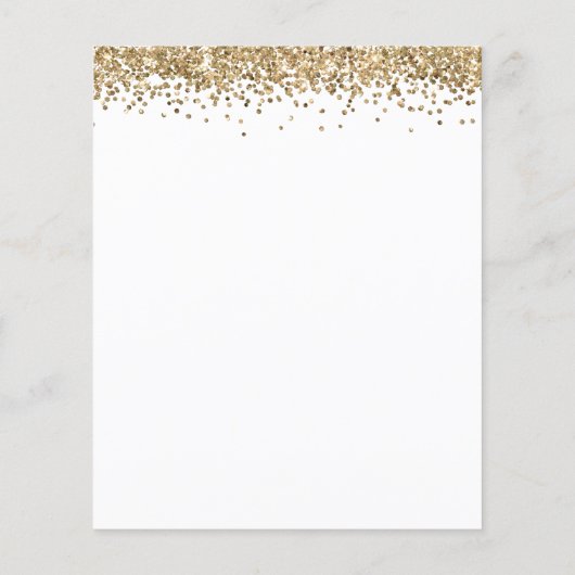 Budget Gold Glitzer Girl oder Boy Baby Shower Einl (Rückseite)