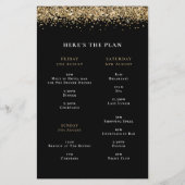 Budget Gold Glitzer Hen Party Weekend Black Einlad (Rückseite)