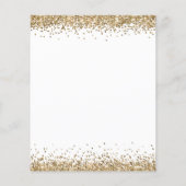 Budget Gold Glitzer Hochzeit Probe Dinner (Rückseite)