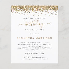 Budget Gold Glitzer jedes Alter Geburtstagsparty E