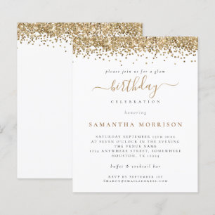 Budget Gold Glitzer jedes Alter Geburtstagsparty E