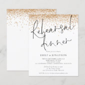 Budget Gold Glitzer Probe Dinner einladen (Vorne/Hinten)