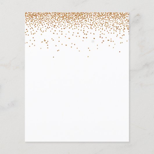 Budget Gold Glitzer Probe Dinner einladen (Rückseite)