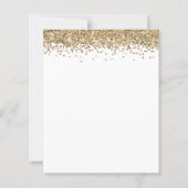 Budget Gold Glitzer Probe Einladung (Rückseite)