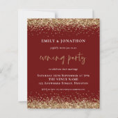 BUDGET Gold Glitzer QR Wedding Abend Burgundy (Vorderseite)
