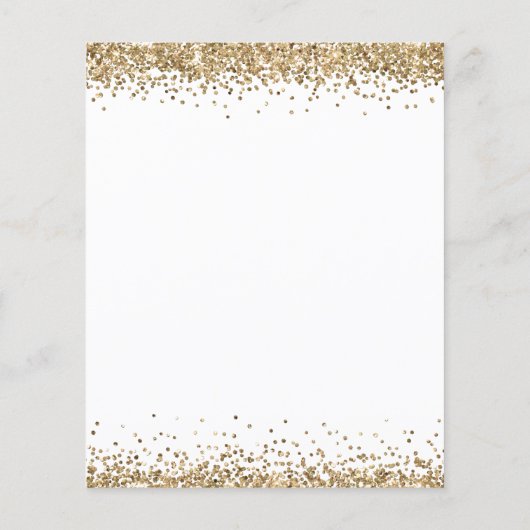 Budget Gold Glitzer Script Hochzeit speichern das (Rückseite)