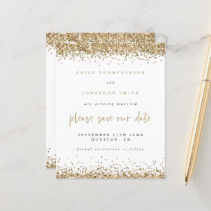 Budget Gold Glitzer Script Hochzeit speichern das 