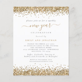 Budget Gold Glitzer Script Silvester Party