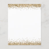 Budget Gold Glitzer Script Verlobung Einladung (Rückseite)