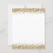 Budget Gold Glitzer Script Weihnachts-Party Einlad (Rückseite)