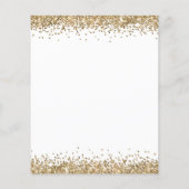 Budget Gold Glitzer Script Weihnachts-Party Einlad (Rückseite)