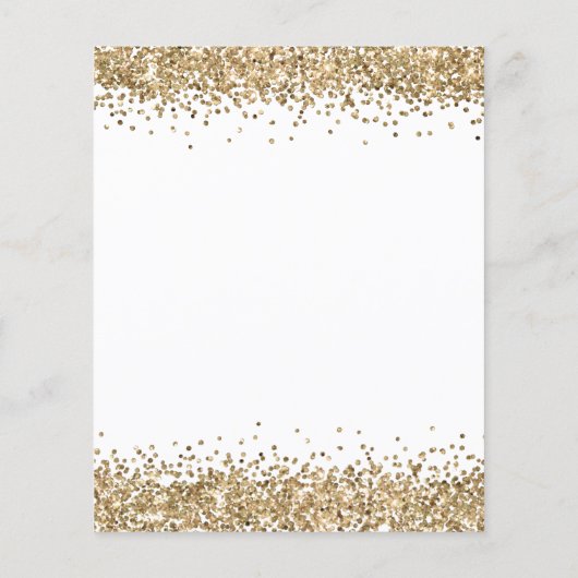 Budget Gold Glitzer Sie sagte ja Verlobung (Rückseite)