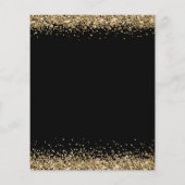 Budget Gold Glitzer Verlobung Black Vielen Dank (Rückseite)