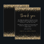 Budget Gold Glitzer Verlobung Black Vielen Dank<br><div class="desc">Eine günstige BUDGET-Alternative für eine kleinere Größe von 4, 5 x 5, 6 Zoll, die ein Gewicht von 110 lbs hat, die ähnlich dick ist wie eine Postkarte (sie ist jedoch nicht als Postkarte geeignet). BITTE BEACHTEN SIE, dass es eine Einladung pro Blatt Gold Glitzer Engagement Party Black Dankeschön. Gold...</div>