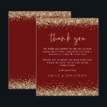 Budget Gold Glitzer Verlobung Burgundy Vielen Dank<br><div class="desc">Eine günstige BUDGET-Alternative für eine kleinere Größe von 4, 5 x 5, 6 Zoll, die ein Gewicht von 110 lbs hat, die ähnlich dick ist wie eine Postkarte (sie ist jedoch nicht als Postkarte geeignet). BITTE BEACHTEN SIE, DASS ES EINE Einladung pro Blatt gibt. Gold Glitzer Engagement Party Burgundy Vielen...</div>