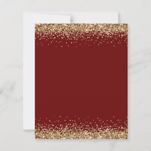 BUDGET Gold Glitzer Wedding Abend Burgundy (Rückseite)