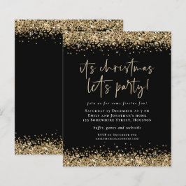Budget Gold Glitzer Weihnachten Lasse Party Black